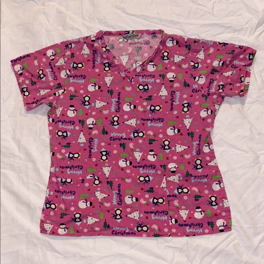 Christmas Scrub Top